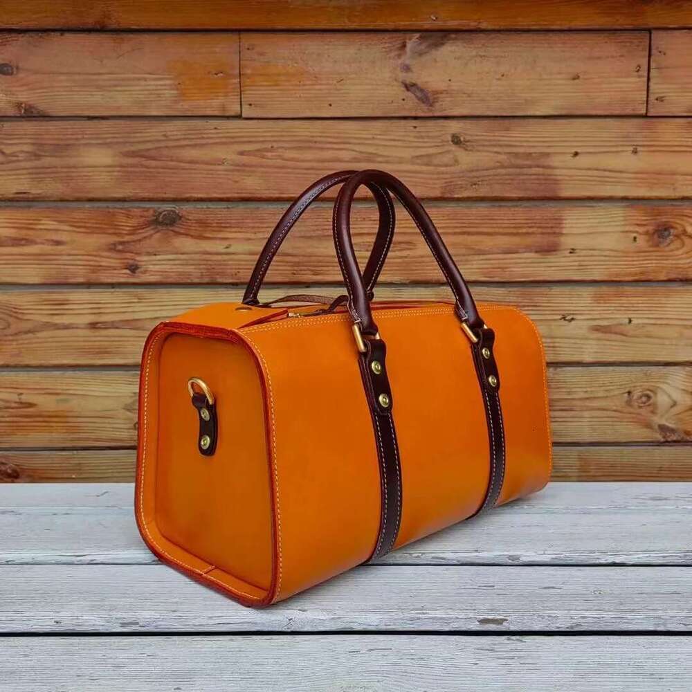 Italian imported cowhide Boston bag