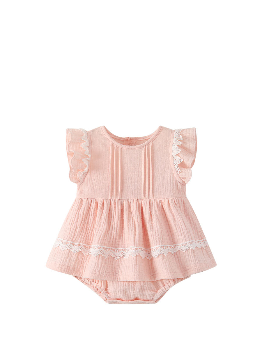 Cotton Bodysuit for Infants Cute Custom Baby Clothes Soft Knitted Romper Snap Button Closure for Summer New 18 Months ODM