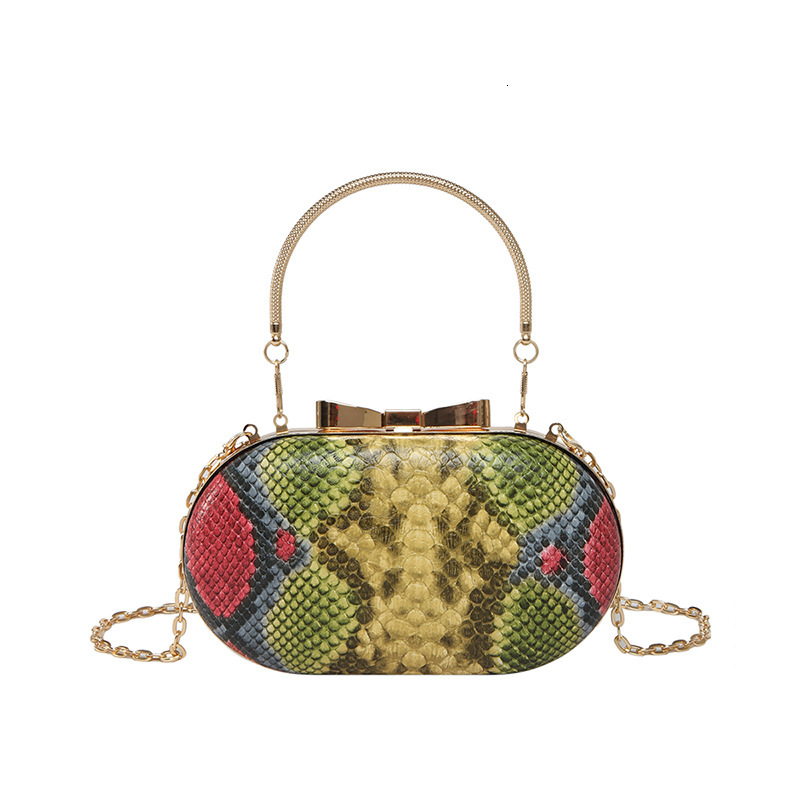 Snake Skin Pattern Personality Fashion High-end Luxury Women's Chain Crossbody Shoulder Bag