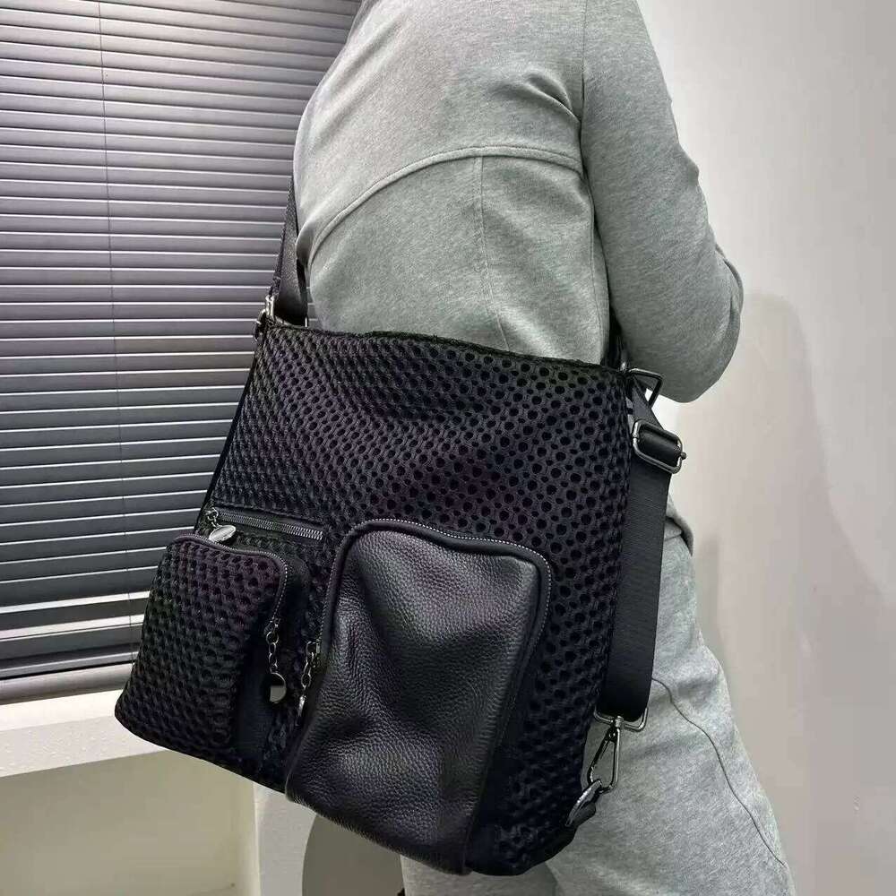 Women's Bags Designer Ladies' Fashionable Nylon Mesh Ed Backpack With Large Capacity, Casual Multiple Pockets, Lightweight Shoulder Bag