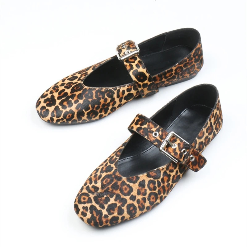 AIYUQI womens flat shoes buckle mary jane female Genuine leather large size ballet women loafers 250526