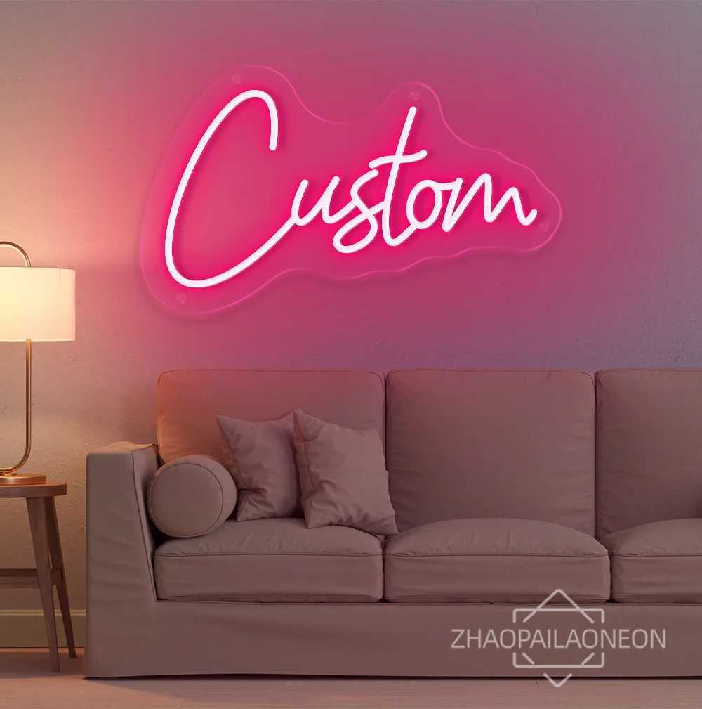 Custom Neon Sign LED Custom Name Neon Lights Personalized Wedding Light Signs Bedroom Home Decoration LED Neon Letters Sign W250526