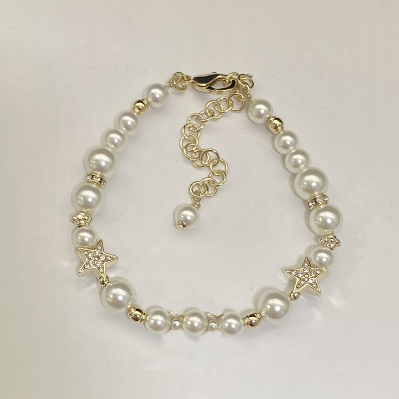 Fashion Bracelet Gold Plated Bangle Pearl Design Bracelet Necklace Jewelry Women Luxury Female Wedding Accessories