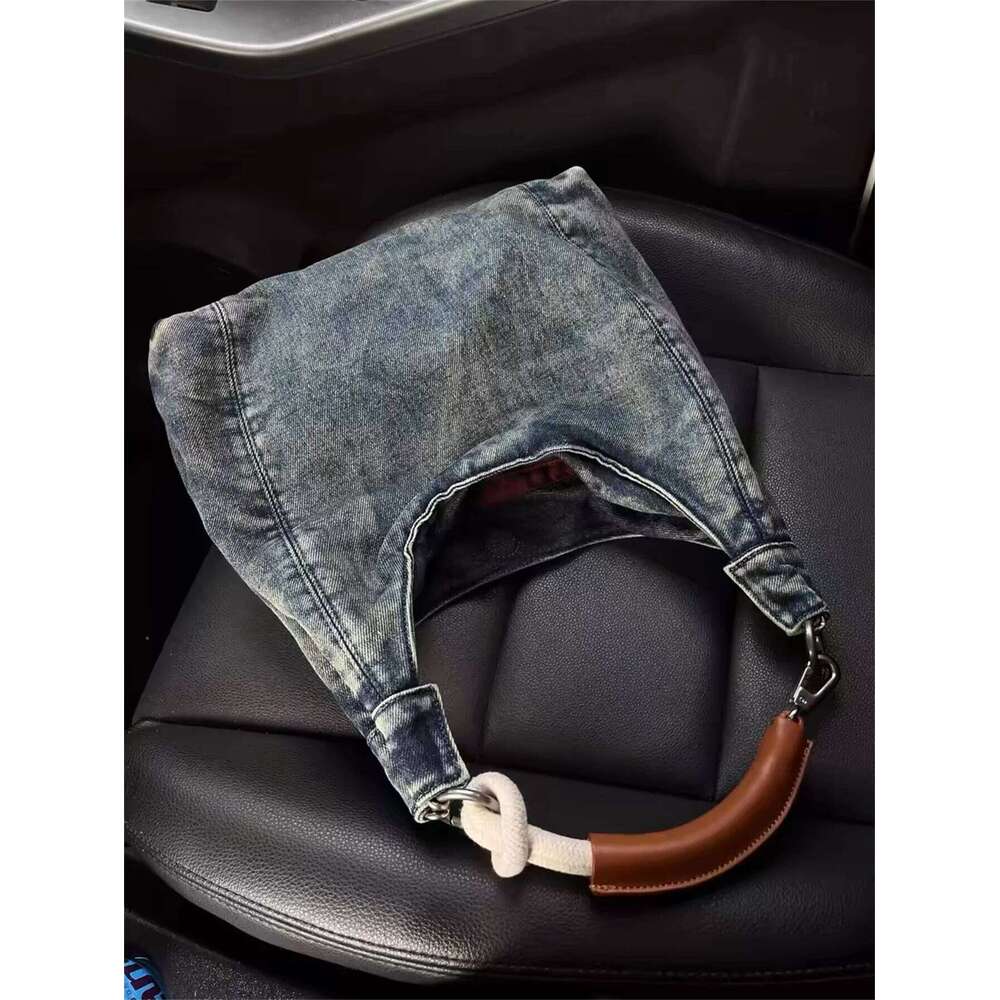 Women's Bags Designer High-Grade Denim Tote Woman Spring/Summer New Niche Leisure Commuter Armpit Spice Girl Shoulder Bag