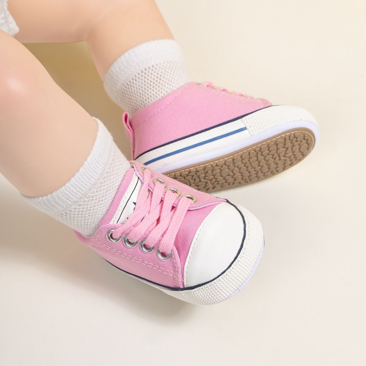 Newborn Classic Five Colors Boys Girls Baby Shoes Littlesprouts Casual Canvas Sneakers Soft Rubber Soles Anti-slip Unisex Infant First Walkers