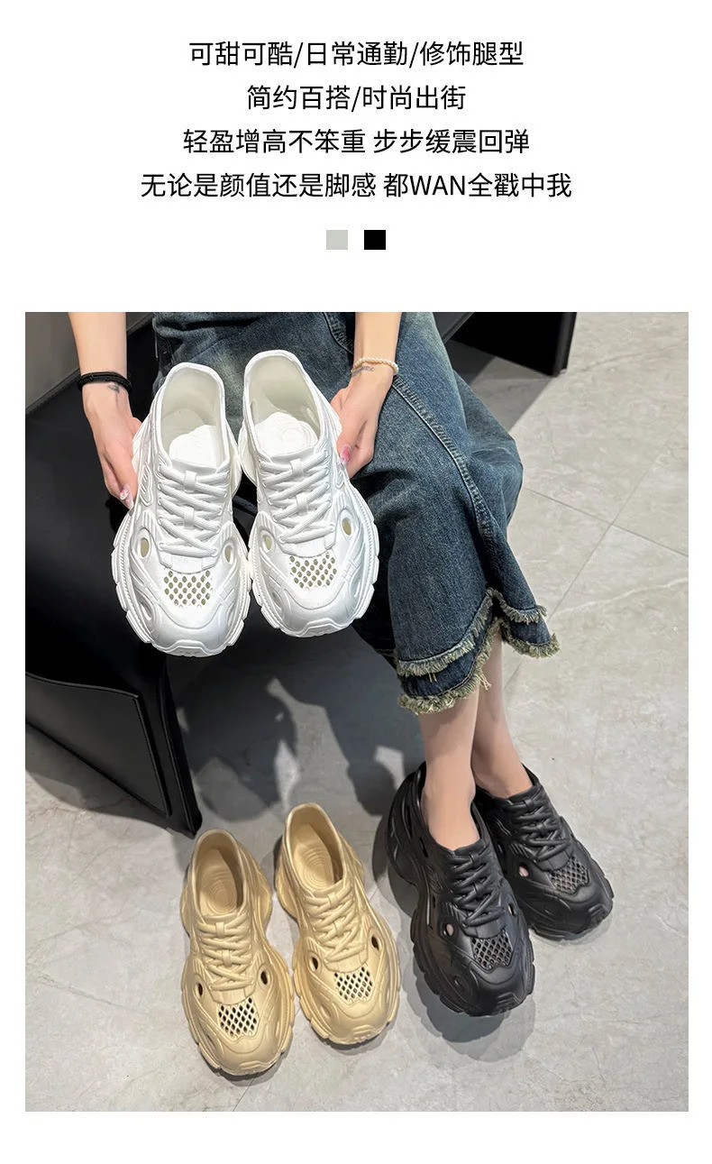 Womens Soft EVA Summer Sandals round Toe Flat Home Slides Dry Wedges Platform Beach with Thick Bottom for Garden Use 250526