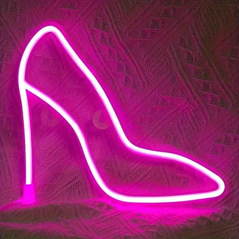 High heels LED Neon Sign USB/Battery Powered LED Light for Bedroom Room Decoration Gift Night Light Decoration Party Holiday W250526