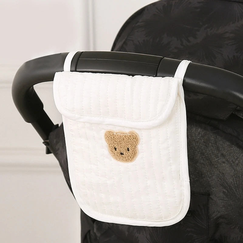 Bedside Hanging Bag Quilted Cotton Organizing for Toy and Diaper Baby Outdoor Strollers Storage Pocket 250517z