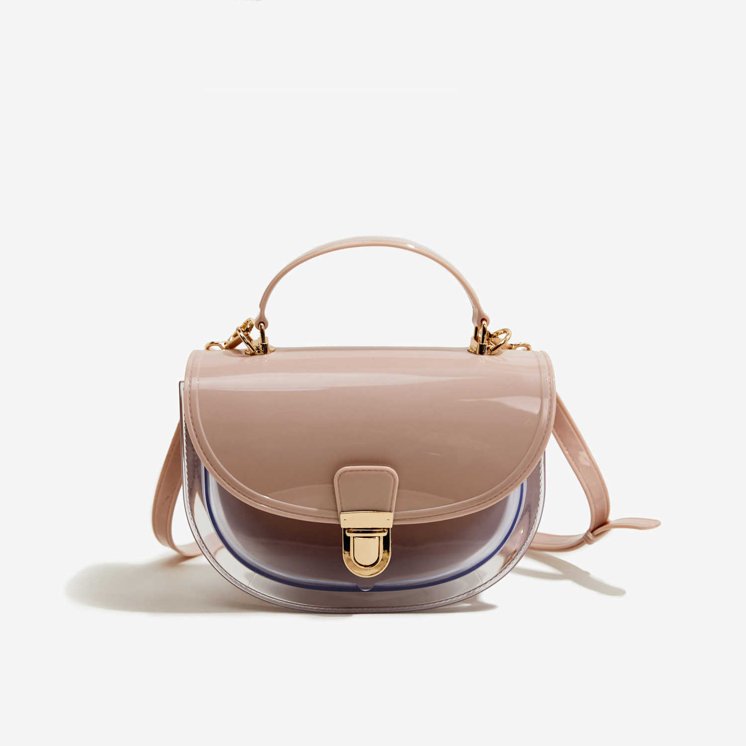 Pvc Transparent Jelly Bag Plastic Tote Bag Fashion and Versatile Crossbody Bag Resistant to Dirt and Easy to Wash