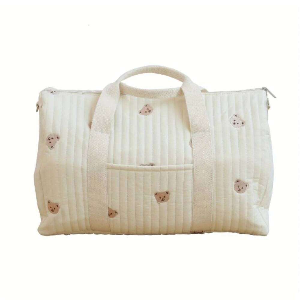 1pc Large Capacity Travel Duffel With Embroidered Design, Lightweight And Foldable, Shoulder Crossbody Bag