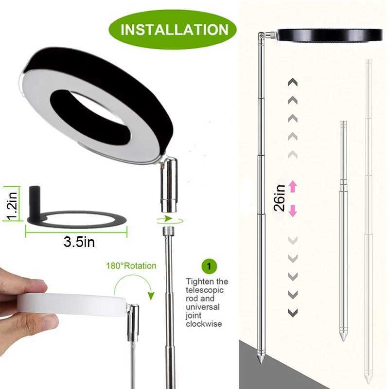 Plant Grow Light LED Growing Lamp Full Spectrum for Indoor Plants Height Adjustable Auto Timer 5V Idea for Small Plant LightXJ250526