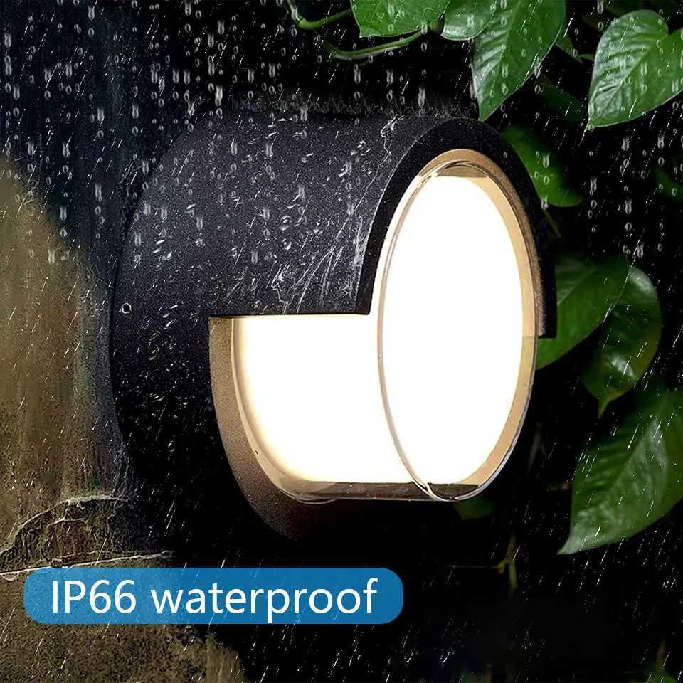 6W 12W Indoor Outdoor Waterproof IP66 LED Wall Light Radar Motion Sensor Porch Wall Lamp Home Sconce Decoration LightingXJ250526
