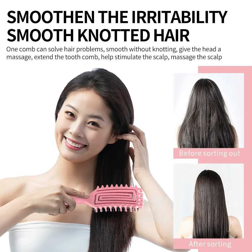 Hollow Detangling Hair Brush Women Curl Define Styling Brush Tangled Wet Curly Hair Comb Scalp Massage Brushes Styling Tools R250526