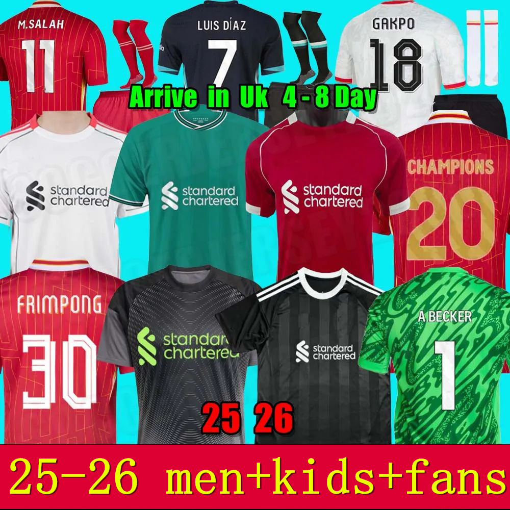 24 25 26 Liverpoool soccer jerseys Large size MAC ALLISTER ALEXANDE R-ARNOL D LUIS DIAZ GAKPO DARWIN SZOBOSZLAI jersey fans player football shirt Mens Kids Kit sock Ful