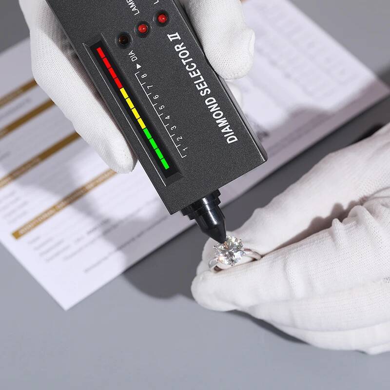 0.5-5ct Sterling Sier Classic Style Dia Jewelry Moissanite Wedding Party Anniversary Adjustable Size Ring