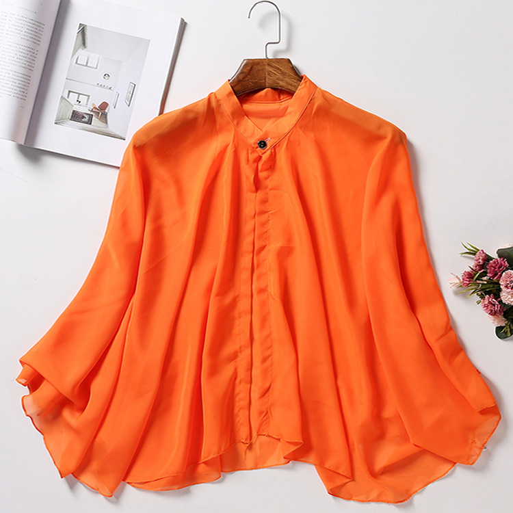 K829 Summer women's riding electric car driving sleeves anti-ultraviolet silk scarf solid color Korean chiffon changeable sunscreen shawl