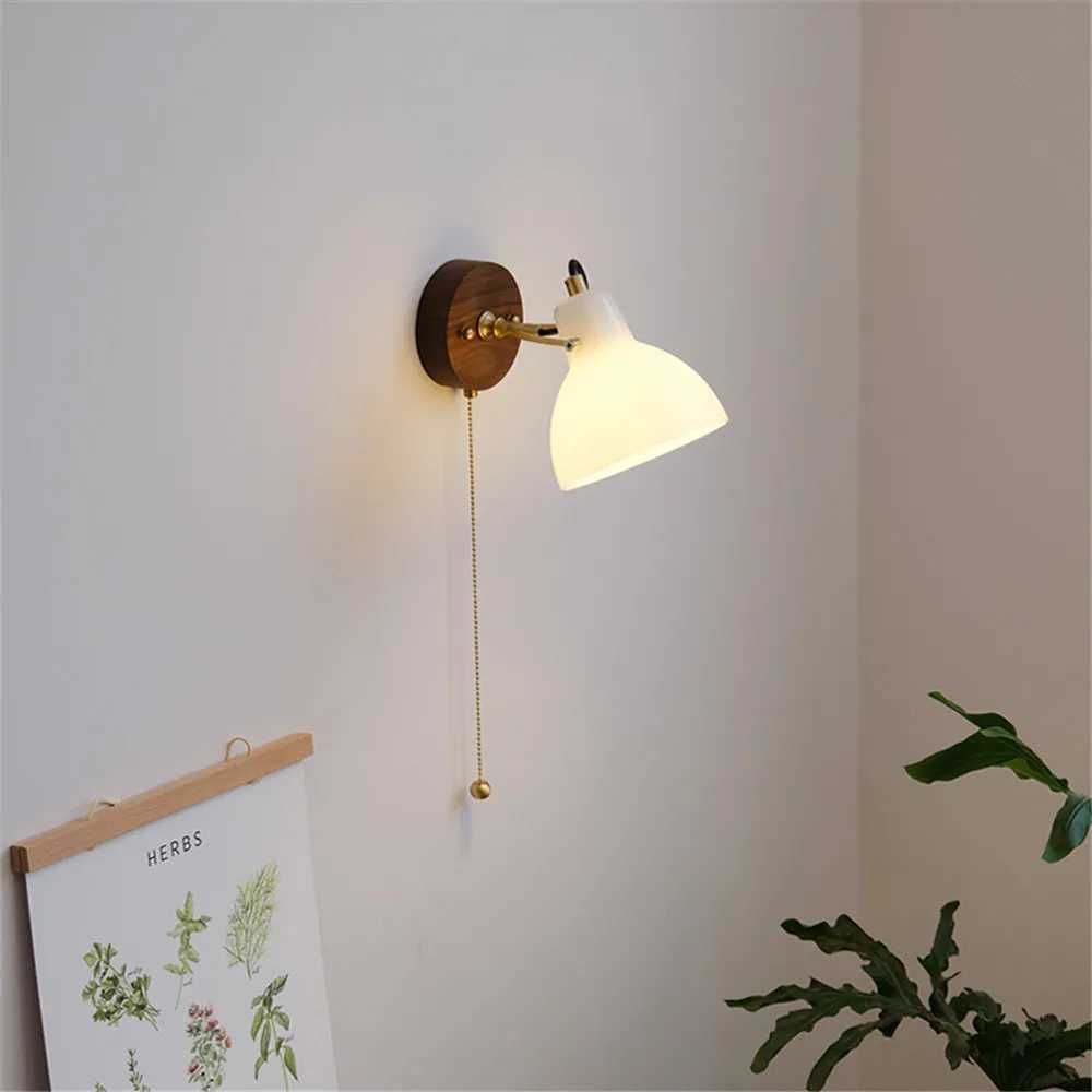 Home Decor Modern Wall Lamp Loft With Switch Glass Brass Adjustable Reading Sconce Wall Light Fixture For Bathroom Bedroom BedsideXJ250526