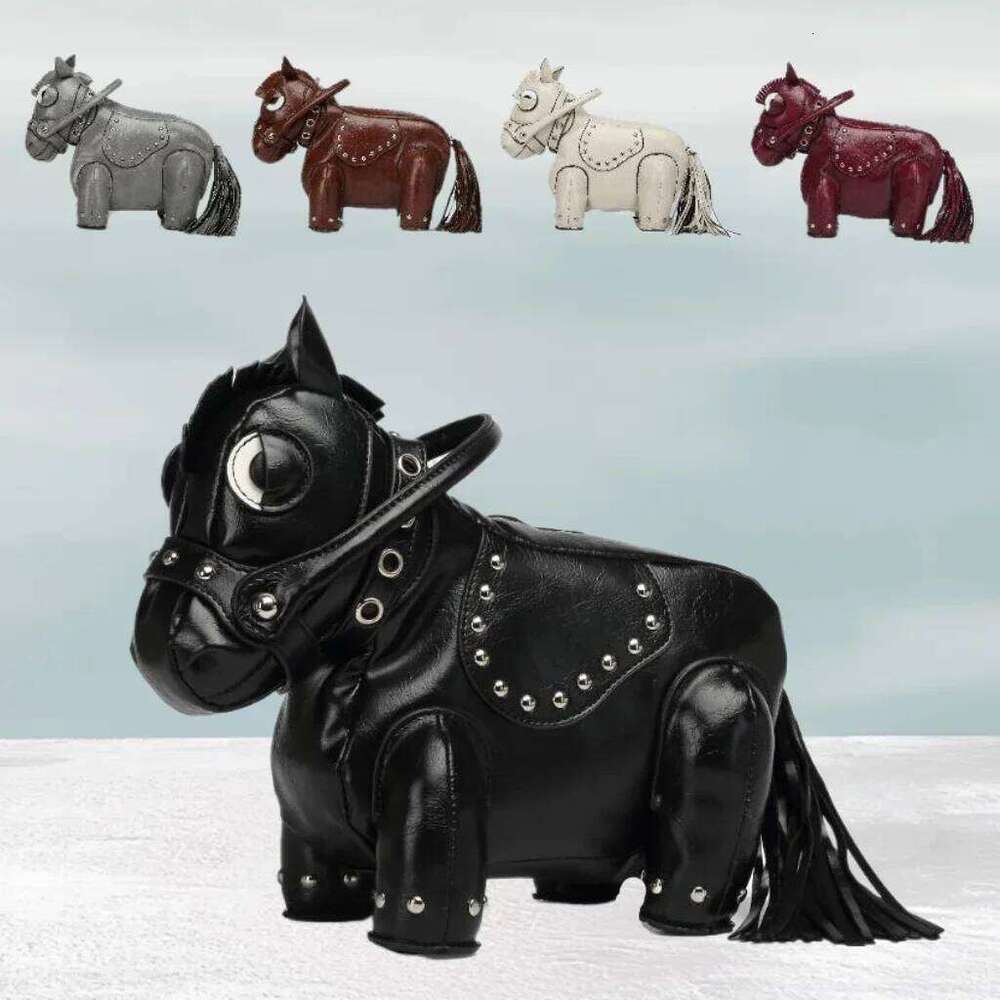 Women's Bags Designer Fashionable And Personalized Design, Pony Shaped Three-Dimensional Handbag, Cute Splicing, Single Shoulder Diagonal Cross B