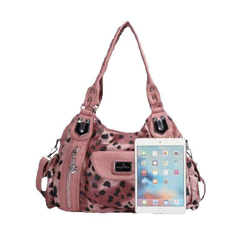Designer Luxury Designer Luxury Women Soft PU Leather Handbags Large Capacity Shoulder Multi-Pocket Shopping Crossbody Bag Fashion Leopard Tote Bags
