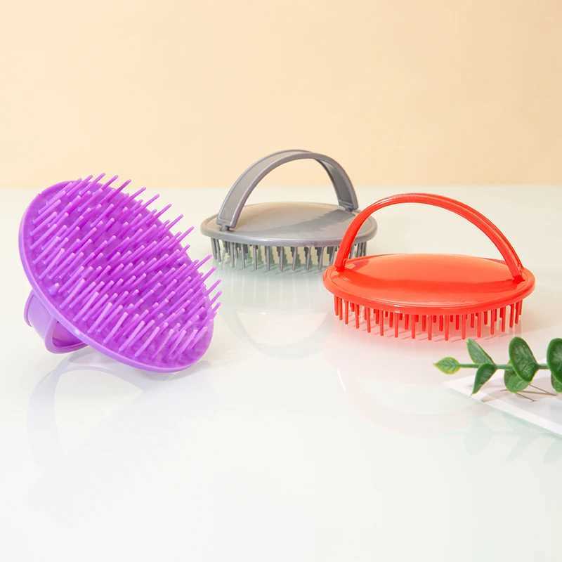 2pcs Head Shampoo Brush Head Massage Hair Washing Comb Scalp Body Shower Brush Care Hair Root Itching Hairbrush Home Salon Tools R250526