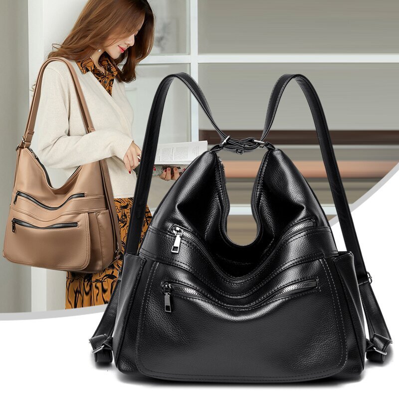 Free Shipping Designer Bag Women's Shoulder Bag New Large Capacity Tote Bag Fashionable Multifunctional Backpack Student Bag