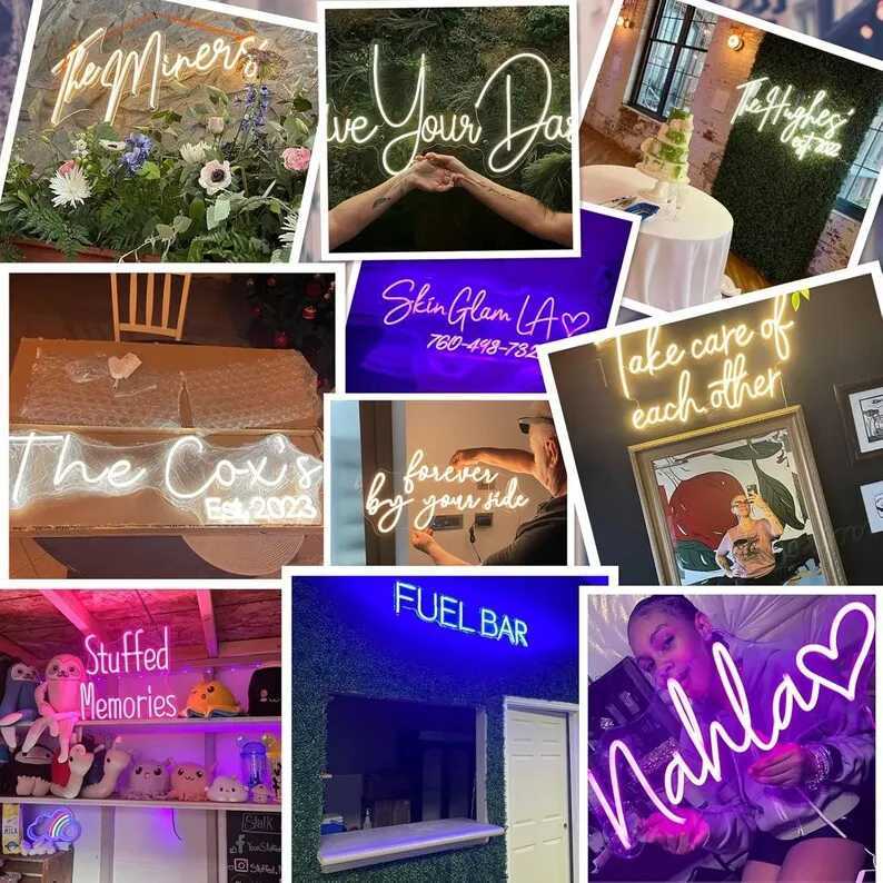 Custom Neon LED Kids Name Neon Lights Aesthetic Room Decoration Bedroom Neon LED Sign Letters Personalized Gifts Wedding Supplies W250526