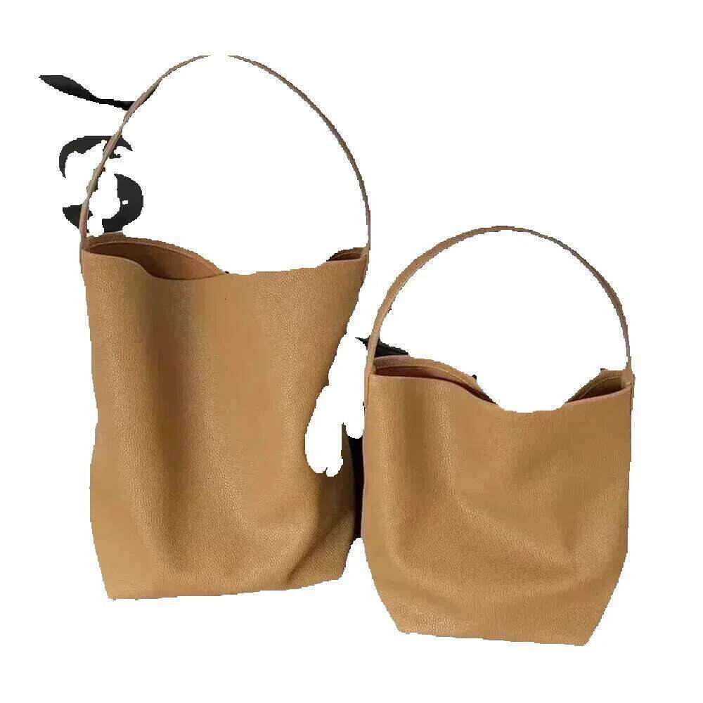 Designer Luxury Designer Luxury Motingsome Soft Cowhdie Minimalism Women Bucket Elegant French Style Lady Large Tote Thick Real Leather Bag 2022
