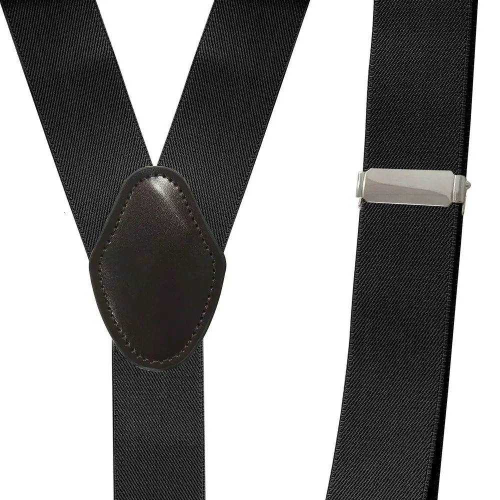 Vintage Suspenders for Men Wedding Party Formal Casual 35cm Wide Y Shape 6 Clips Adjustable Elastic Trouser Braces Strap Belt 250522