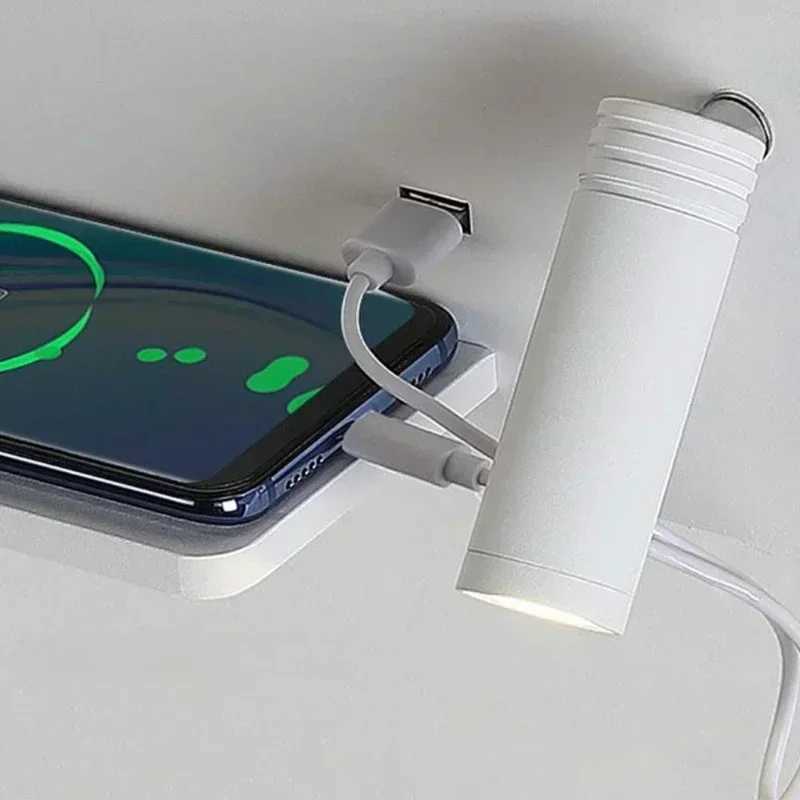 LED Wall Lamp Reading Light Bedroom Phone Wireless Charging USB Charging Rotatable Wall Rotatable Lights Living Room Beside LampXJ250526