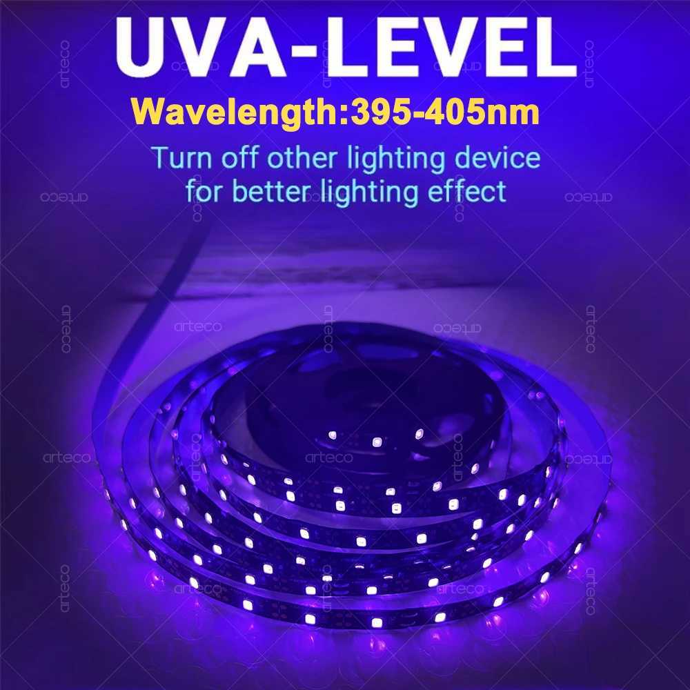 USB UV LED Strip Light Glow in Dark LED Blacklight 385-400nm Ultraviolet UV Lamp For Halloween Fluorescence Party Neon Posters W250701
