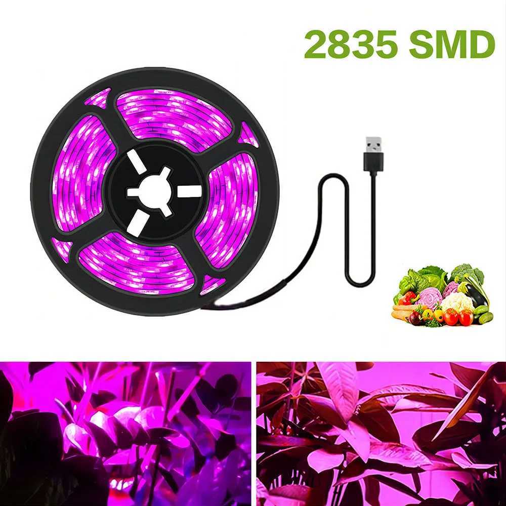 1-3M Plant Light Grow LED Strip 5V USB Full Spectrum Phyto LED for Greenhouse Tent Hydroponic Plants Flower Seed LightingXJ250526