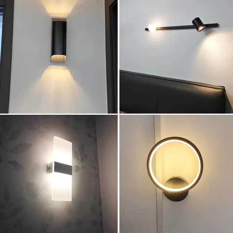 Modern LED Wall Lights Sconces Fixtures Lamp Nordic Bedroom Lamp Mirror Light Kitchen Bedside Living Room Decoration Home GlassXJ250526