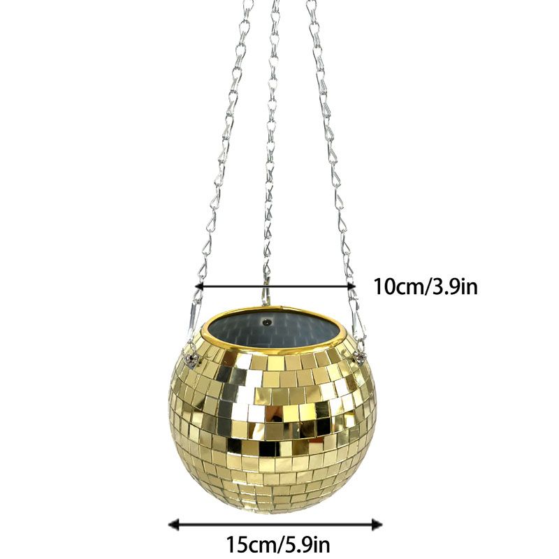 Disco Ball Planter Globe Shape Hanging Vase Flower Planter Pots Rope Hanging Wall Homw Decor vase Container room decoration