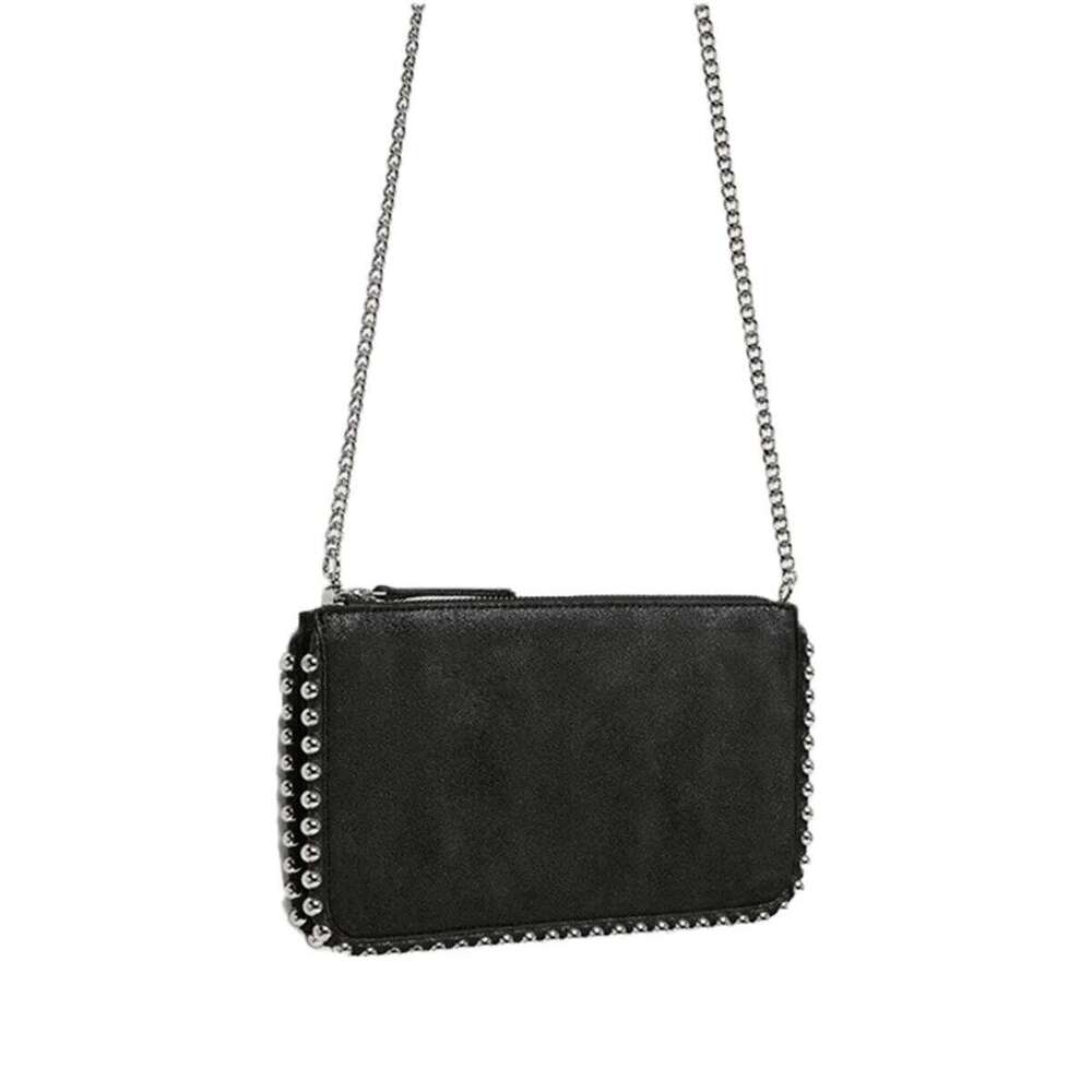 Women's Bags Designer New Chain Small Square Fashion Rivets Decorated Black All-In-One Crossbody Bag