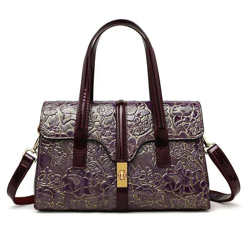 2025 Chic Minimalist Crossbody Bag - Leather Tote With Trendy Vintage Letter Design, Fashionable Solid Color Purse