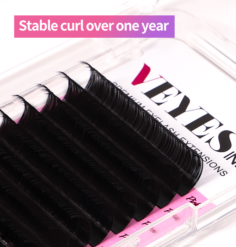 VEYES professional private label Black Mink silk Lashes supplies lash tray individual premium cashmere eyelash extensions