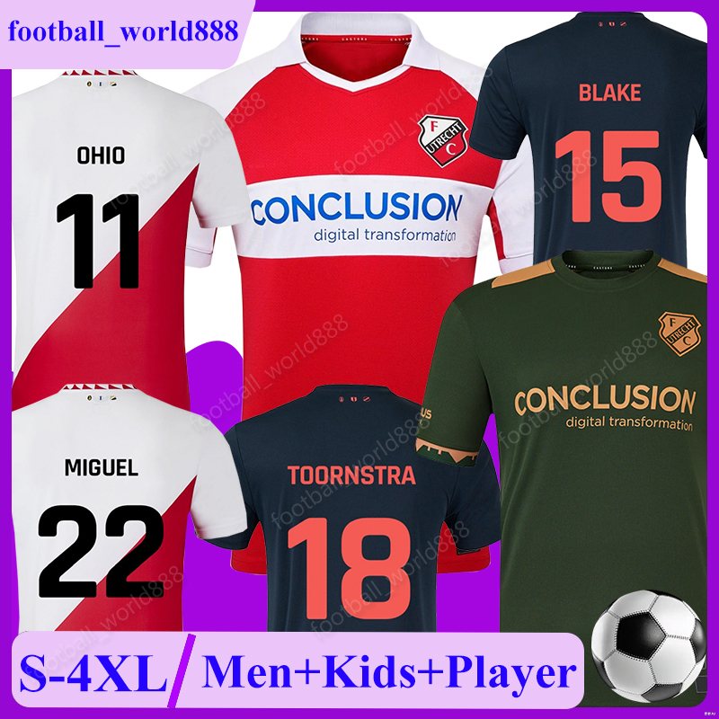 XXXL 4XL 2025 FC Utrecht Soccer Jerseys MIGUEL 25 2026 CATHLINE HALLER Thailand Quality MIN BLAKE DESCOTTE Football Shirts AARONSON JENSEN Men Kids Kits Socks Sets
