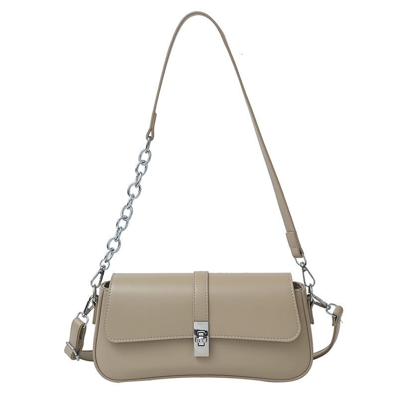 Yuezi Texture Baguette 2025 New Fashion Simple Underarm Small Square Versatile Single Shoulder Crossbody Bag