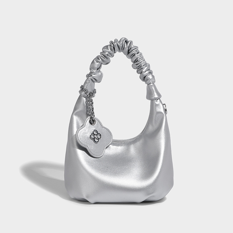 High-end Niche for Women Fashion 2025 New Single Shoulder Crossbody Summer Women's Handheld Pleated Dumpling Bag