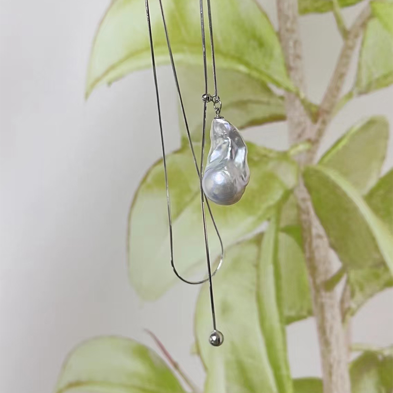 Handcrafted Womens 14k Yellow Gold Plate Pearls Necklace Elegant Everyday Accessory