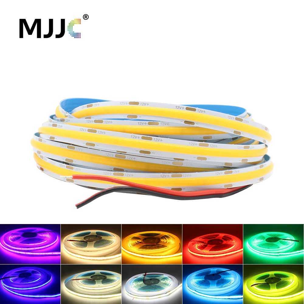 12V COB LED Strip Light 320LEDs/m High Density RA90 Warm Nature Cool White Red Ice Blue Yellow Pink Flexible Ribbon Linear Light W250526