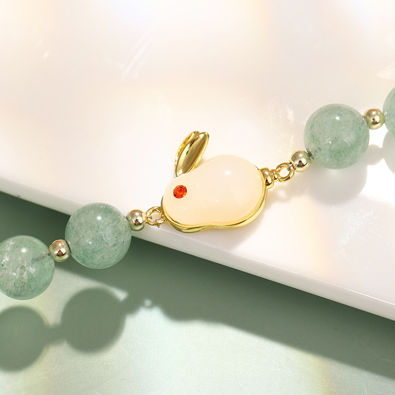 New Year of the Charm Mid-Autumn Festival Jade Rabbit Bracelet Light High grade Hand String Handwear