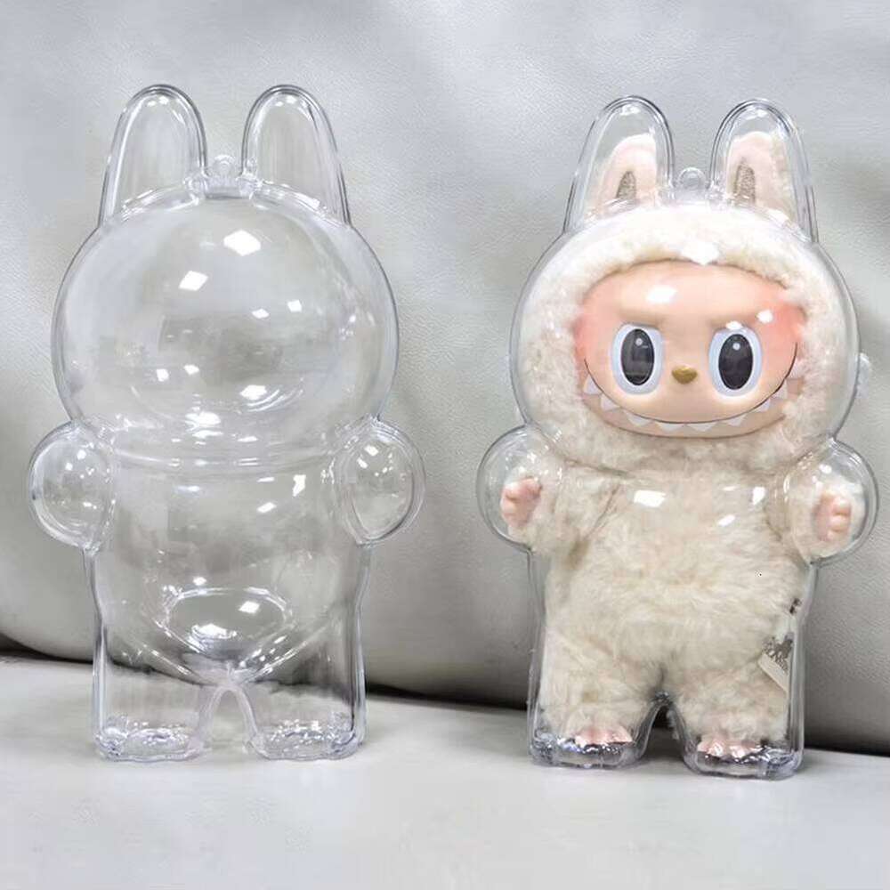 Free shipping DHGadgets Labubu Blind Transparent Protective Case Thickened Dustproof Bag Pendant Accessories Vinyl Doll Storage Box