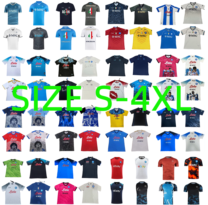 2024 2025 Napoli Soccer Jerseys BUONGIORNO NERES LUKAKU MARADONA KVARATSKHELIA 21 22 23 24 25 SSC Naples OSIMHEN Player version Maillots de foot Men Kids Kit socks