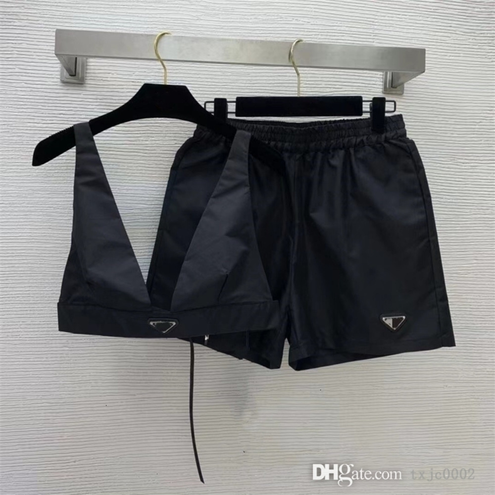 Women Tracksuits Designer Fashionable Casual Sports Bra Vest Set Summer New Loose Waist Top Shorts Two-Piece Set