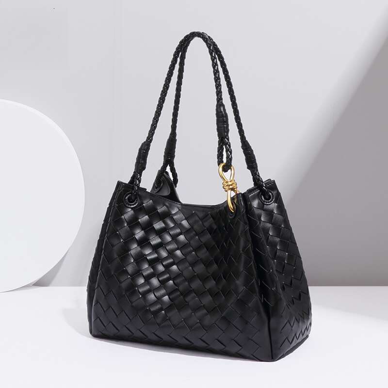Luxury Fashion Two-Piece Set Mother And Child Single Shoulder Large Parachute Handbag Bucket High-End Woven Underarm Bag