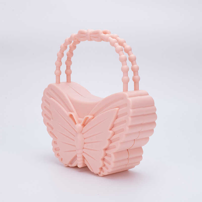 Pvc Butterfly Jelly Bag Fashion and Versatile Banquet Bag Anti Dirty and Easy to Wash Summer Womens Handbag