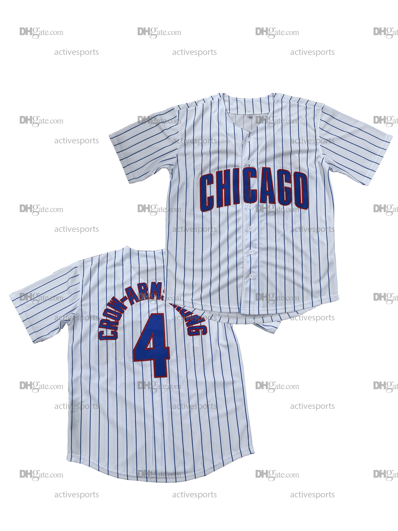 Custom 4 Crow-Armstrong Baseball Jersey Happ Suzuki Tucker Hoerner Stitched Number Name