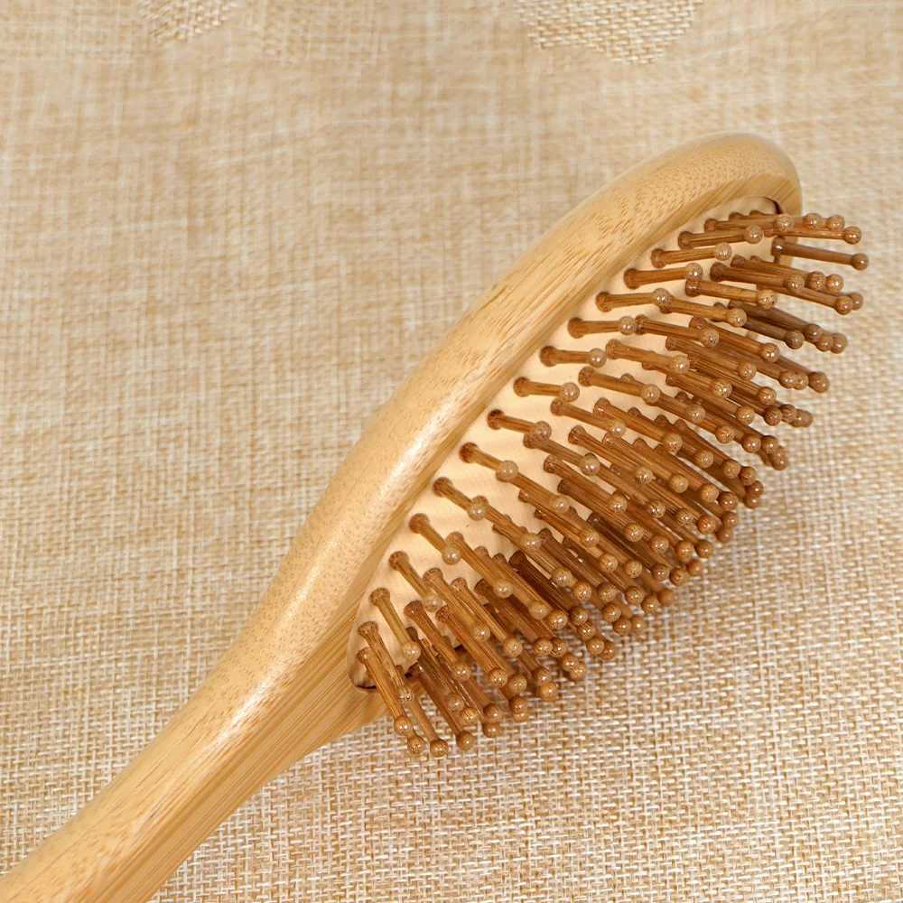 1pc Premium Bamboo Hair Brush Set with Elegant Gift Box Wide-Tooth Detangler Scalp Massager for Men/Women R250526