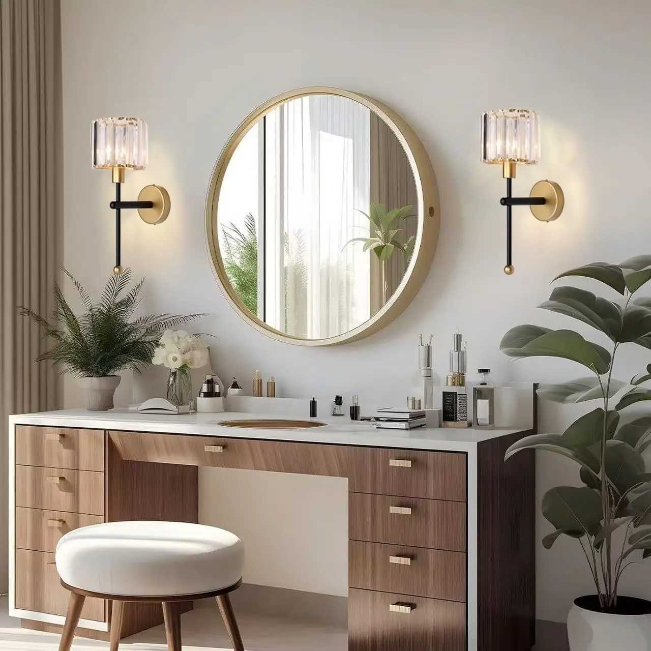 Non Hardwired Wall Sconces Battery Operated Wall Lights Wireless Glass Wall Lighting Fixture with Remote No Wires Lamp for homeXJ250526